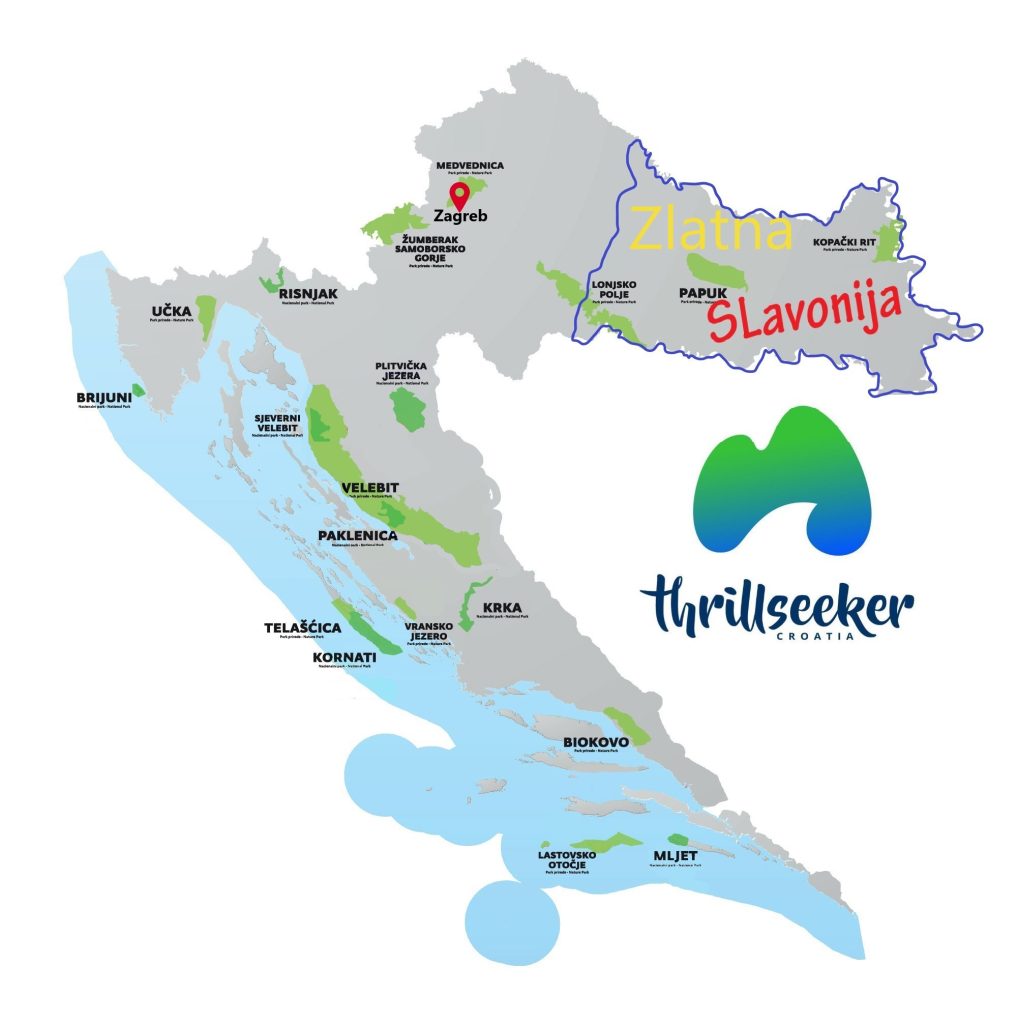 Thrillseeker - Zlatna Slavonija - Karta Hrvatske sa granicama Slavonije